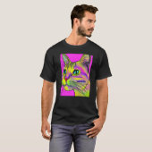 サイケデリックな仔猫のスタイル2 Tシャツ (正面フル)