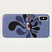 サイケデリックな催眠性の芸術の気色悪い二重ピンクの目 Case-Mate iPhoneケース (裏面(横))