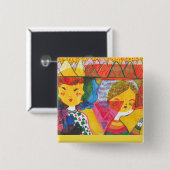 サイケデリックな可愛い人| Pin 缶バッジ (正面&裏面)