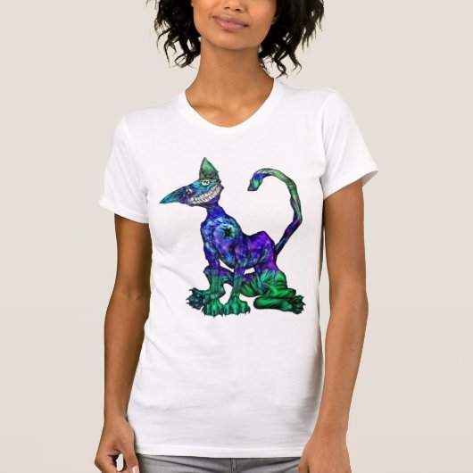 サイケデリックな子猫の#three tシャツ (正面)