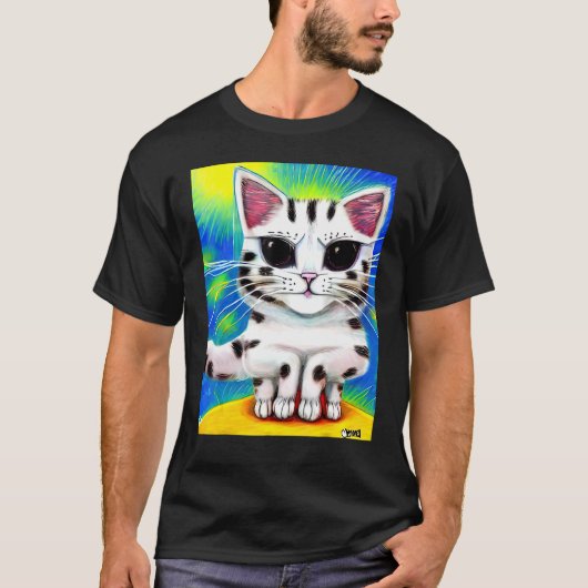 サイケデリックな子猫 インネコスタイル 3 Tシャツ (正面)