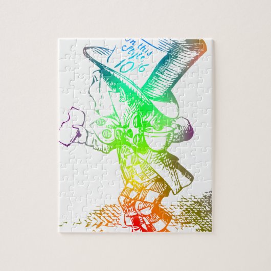 サイケデリックな帽子屋トリップ(幻覚体験)のようななアリス ジグソーパズル (縦)