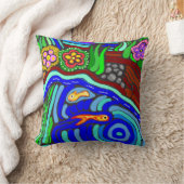 サイケデリックな庭の装飾用クッション クッション (ブランケット)