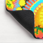 サイケデリックな日没の60年代のヴィンテージのマウスパッド マウスパッド (コーナー)