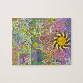 サイケデリックな日没 ジグソーパズル (横)