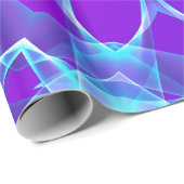 サイケデリックな星、抽象的なすみれ色の紫色の白熱 ラッピングペーパー (ロールコーナー)