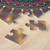 サイケデリックな楕円形の曼荼羅 ジグソーパズル (側面)