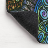 サイケデリックな渦巻パターンマウスパッド#2 マウスパッド (コーナー)