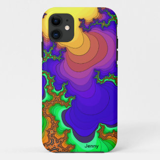 サイケデリックな溶岩流のフラクタルのiPhoneの場合 iPhone 11 ケース