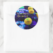 サイケデリックな破裂音によっては蔵書票が開花します ラウンドシール (バッグ)