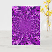 サイケデリックな紫色 カード (黄色い花)