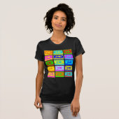 サイケデリックな組合せテープ Tシャツ (正面フル)