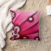 サイケデリックな花のフラクタルのプラシ天の装飾用クッション クッション (ブランケット)