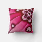 サイケデリックな花のフラクタルのプラシ天の装飾用クッション クッション (裏面)