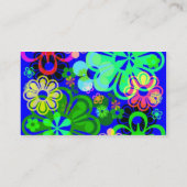 サイケデリックな花の名刺-テレホンカード コーリングカード (裏面)