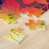 サイケデリックな花柄 ジグソーパズル (側面)