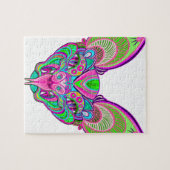 サイケデリックな虹のこうもり ジグソーパズル (横)