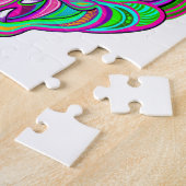 サイケデリックな虹のこうもり ジグソーパズル (側面)