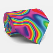 サイケデリックな虹の油パターン ネクタイ (ロール)