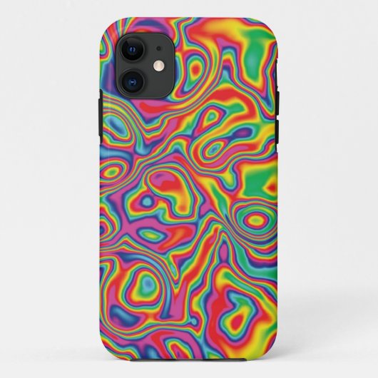 サイケデリックな虹の油パターン Case-Mate iPhoneケース (裏面)