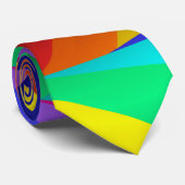 サイケデリックな虹の螺線形のタイ ネクタイ (ロール)