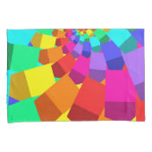 サイケデリックな虹の螺線形の枕カバー 枕カバー (正面右)