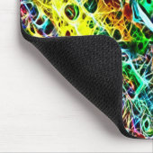 サイケデリックな虹はフラクタルの芸術を破壊します マウスパッド (コーナー)