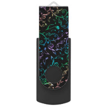 サイケデリックな虹音楽ノートUSBのフラッシュドライブ