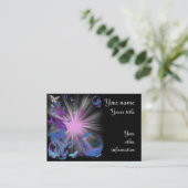 サイケデリックな蝶名刺のテンプレート 名刺 (スタンド正面)