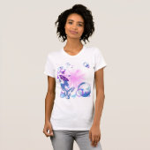 サイケデリックな蝶 Tシャツ (正面フル)