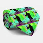 サイケデリックな裁判所のバスケットボール ネクタイ (ロール)