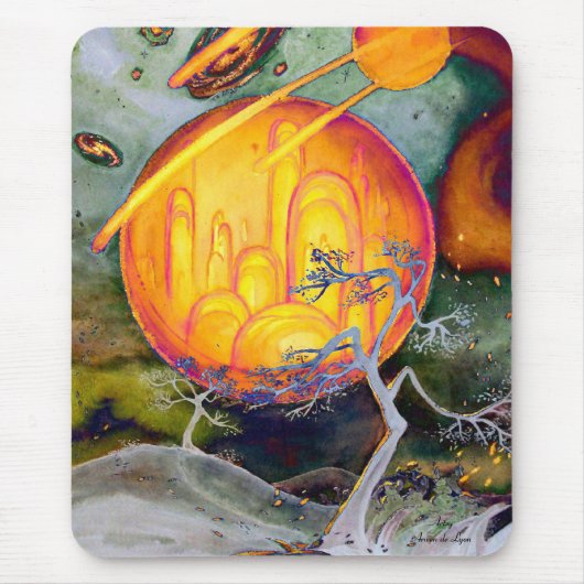 サイケデリックな都市 マウスパッド (正面)