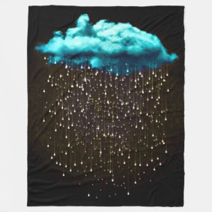 サイケデリックな雨雲のファンタジーの芸術 フリースブランケット