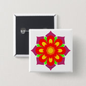 サイケデリックな雪片 缶バッジ (正面&裏面)