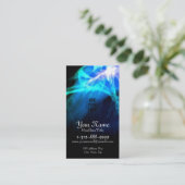 サイケデリックな青の破烈のフラクタルの名刺 名刺 (スタンド正面)