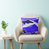 サイケデリックな青SPECOPSの迷彩柄 クッション (椅子)