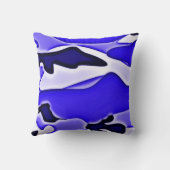 サイケデリックな青SPECOPSの迷彩柄 クッション (裏面)