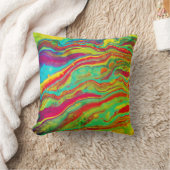サイケデリックな"鮮やかな"枕 クッション (ブランケット)