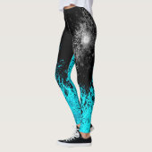 サイケデリックなArielの冬の銀河系の絞り染めのレギンス レギンス (左)