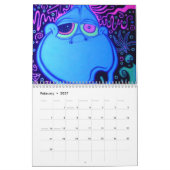 サイケデリックなBlist カレンダー (2月 2027)