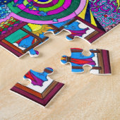 サイケデリックなMyndlspyllはグラフィック・デザインを注ぎます ジグソーパズル (側面)