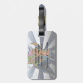 サイケデリックなNYC: ウォールストリートの充満Bull ラゲッジタグ (裏面縦)