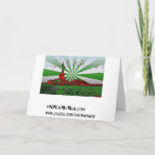 サイケデリックなNYC: クリスマスNF自由の女神 シーズンカード (裏面)