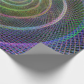 サイケデリックなWebbed螺線形 ラッピングペーパー (角)