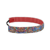 サイケデリックろうけつ染めギターアートカラフルレトロ音楽 アスレチックヘッドバンド (左)