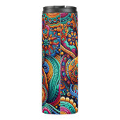 サイケデリックろうけつ染めギターアートカラフルレトロ音楽 タンブラー (裏面)