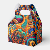 サイケデリックろうけつ染めギターアートカラフルレトロ音楽 フェイバーボックス (裏面サイド)