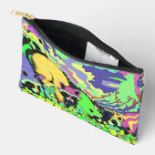 サイケデリックアライグマアクセサリーポーチハンドバッグ アクセサリーポーチ (見開き)