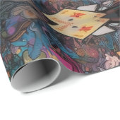 サイケデリックアリスin wonderland動物テーマ ラッピングペーパー (ロールコーナー)