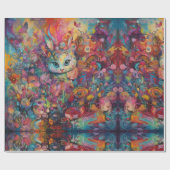 サイケデリックアリスin wonderland rabbitテーマ ラッピングペーパー (フラット)